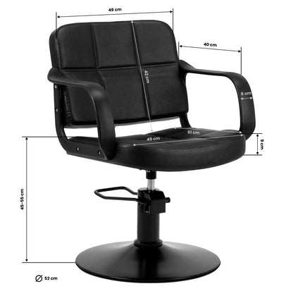 Hair System Komodo Kappersstoel Zwart