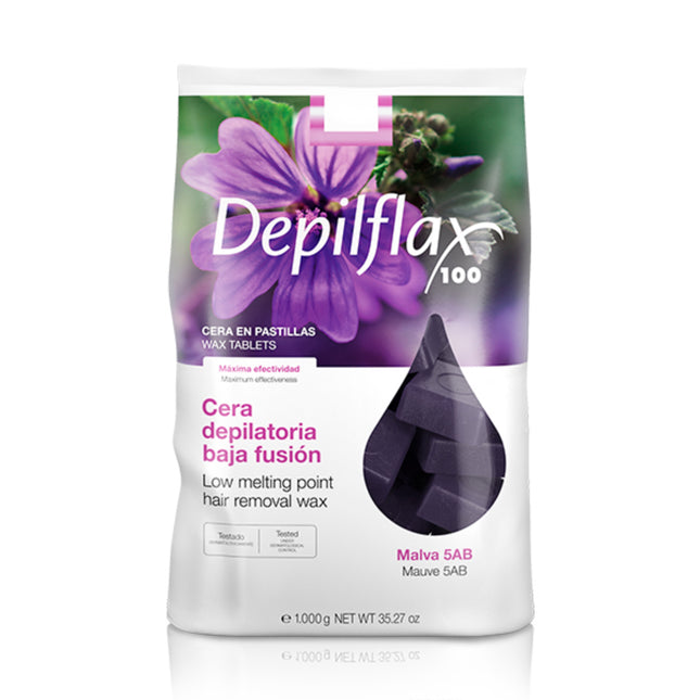 Depilflax 100 flexibele ontharingswax met lage smelttemperatuur Malva 5AB 1000 g