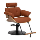 Hairdressing chair Gabbiano Florencja in brown with a black base