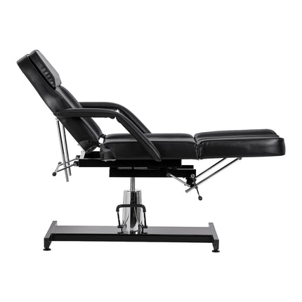 Hydraulische Pedicurestoel Sillon 210 Zwart met Wiegfunctie, Draaifunctie en Gesplitste Voetsteun