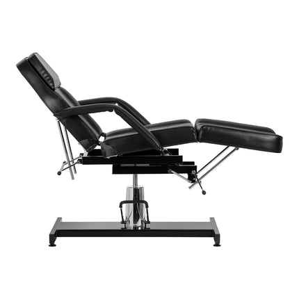 Hydraulische Pedicurestoel Sillon 210 Zwart met Wiegfunctie, Draaifunctie en Gesplitste Voetsteun