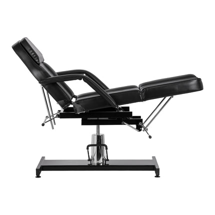 Hydraulische Pedicurestoel Sillon 210 Zwart met Wiegfunctie, Draaifunctie en Gesplitste Voetsteun