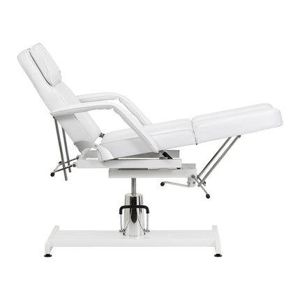 Hydraulische Pedicurestoel Sillon 210 Wit met Wiegfunctie, Gesplitste Voetsteun en Ligstand
