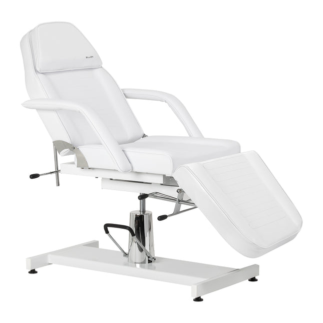 Hydraulische Cosmetische Stoel Sillon 210 Wit met Wiegfunctie, Draaibare Zitting en Ligstand – foto 1