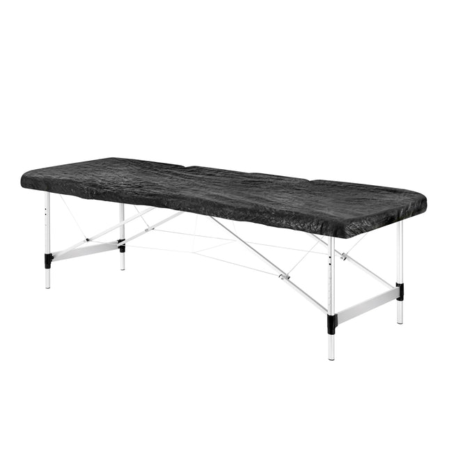 Couverture en plastique jetable avec élastique noir