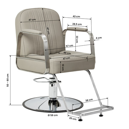 Hairdressing chair Gabbiano Acri beige