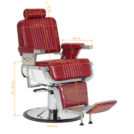 Barber chair Gabbiano Royal X red