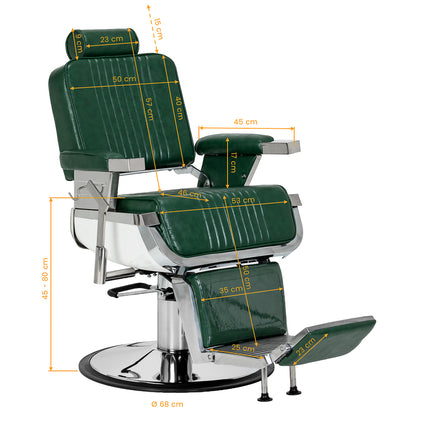 Barber chair Gabbiano Royal X green
