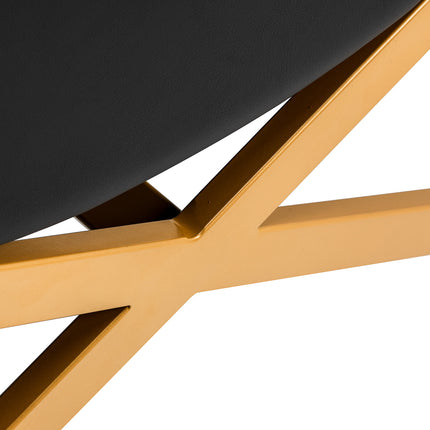 Sillon Alba Wimperbehandelstoel Zwart met Goudkleurig Frame, Ergonomische Matras en 2 Kussens – foto 10