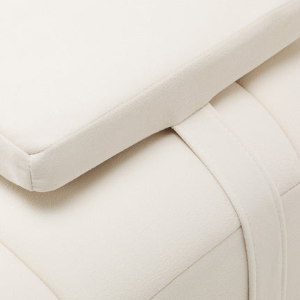 Sillon Umbra Wimperbehandelstoel Wit Velours met Goudkleurig Frame, Verstelbare Hoofd- en Voetsteun – foto 6