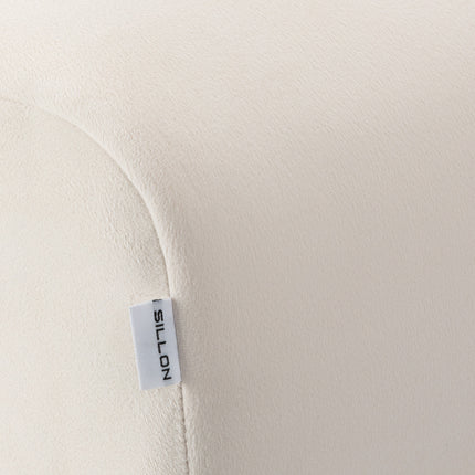 Sillon Umbra Wimperbehandelstoel Wit Velours met Goudkleurig Frame, Verstelbare Hoofd- en Voetsteun – foto 7