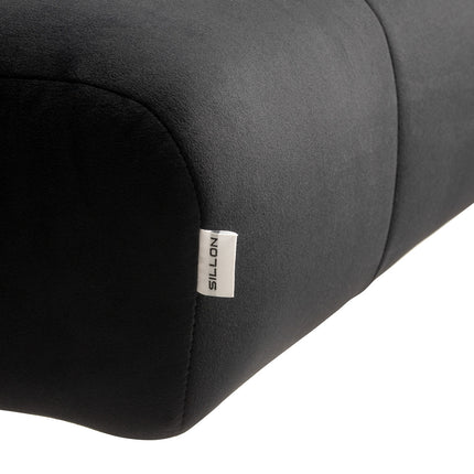 Sillon Corona Hydraulische Wimperbehandelstoel Zwart Velours met Goudkleurige Draaibare Basis – foto 8