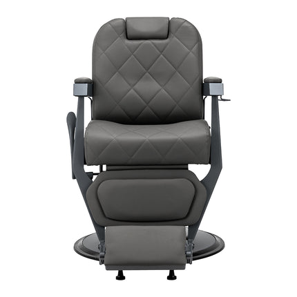 Gabbiano barber chair Bruno grey with a grey base