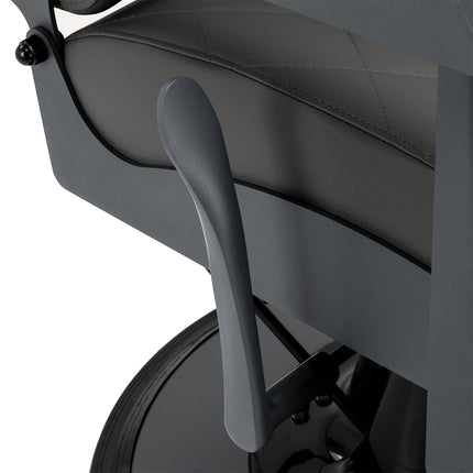 Gabbiano barber chair Bruno grey with a grey base