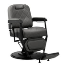 Gabbiano barber chair Bruno grey with a black base