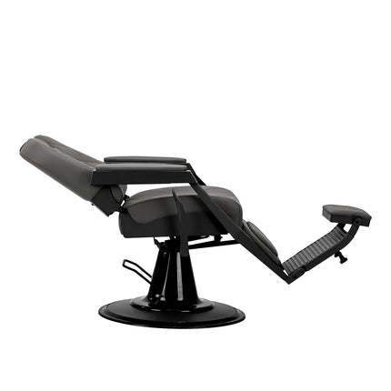 Gabbiano barber chair Bruno grey with a black base