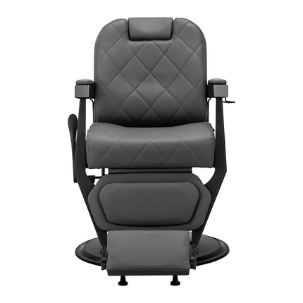 Gabbiano barber chair Bruno grey with a black base