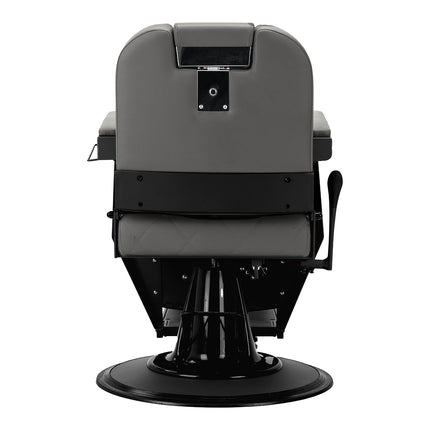 Gabbiano barber chair Bruno grey with a black base