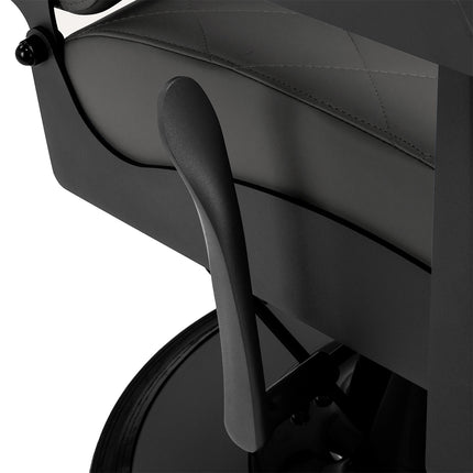 Gabbiano barber chair Bruno grey with a black base