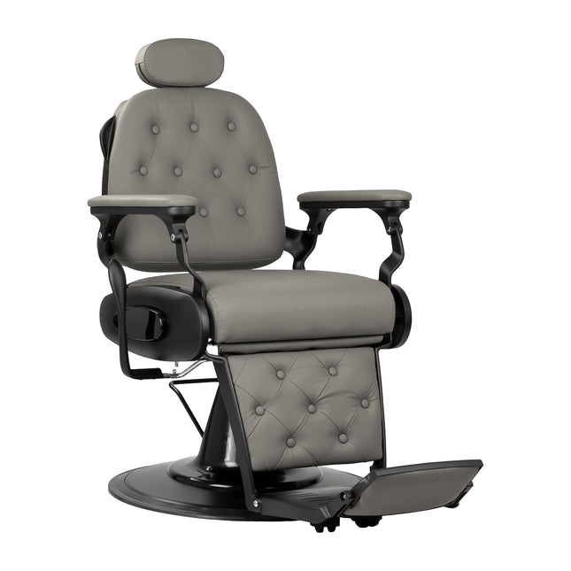 Barber chair Gabbiano Francesco grey with a black base