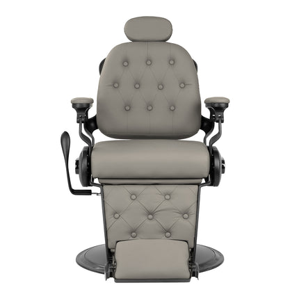 Barber chair Gabbiano Francesco grey with a black base