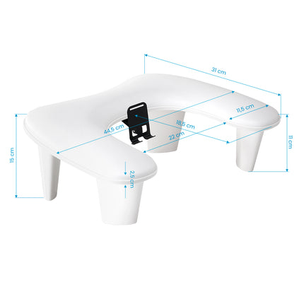 MOMO Croissant manicure rest with mobile phone holder white
