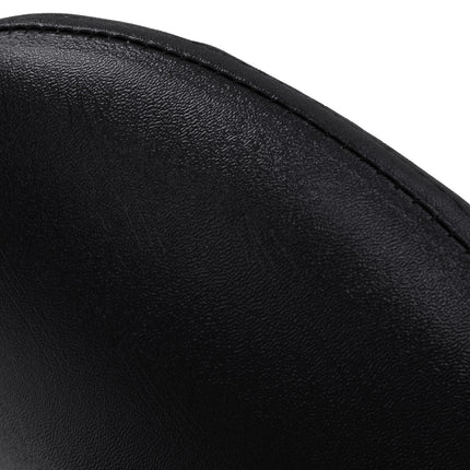 Ergonomische Cosmetische Kruk 6001 Zwart met Rugleuning, Zadelzitting en Zwarte Voet