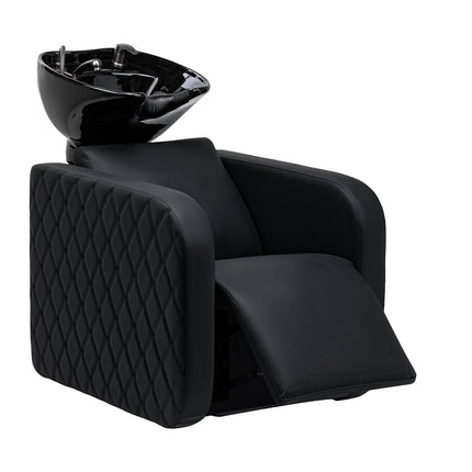 Electric hairdressing wash unit with massage function Gabbiano Sylvia Plus black