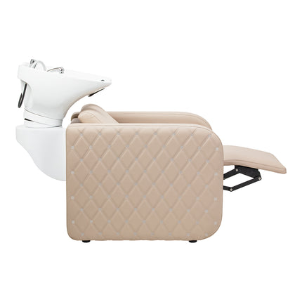 Electric hairdressing wash unit with massage function Gabbiano Sylvia Plus beige