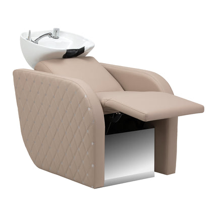 Electric hairdressing wash unit with massage function Gabbiano Ines beige