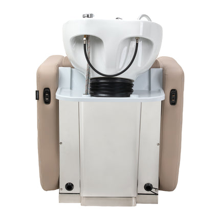 Electric hairdressing wash unit with massage function Gabbiano Ines beige
