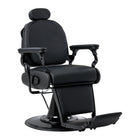 Barber chair with massage function Gabbiano Francesco black with a black base