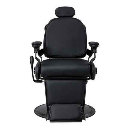 Barber chair with massage function Gabbiano Francesco black with a black base