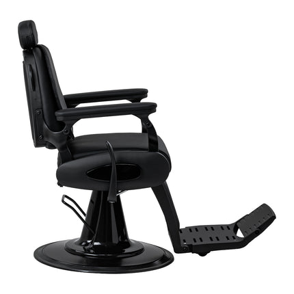 Barber chair with massage function Gabbiano Francesco black with a black base