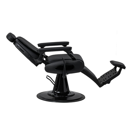 Barber chair with massage function Gabbiano Francesco black with a black base