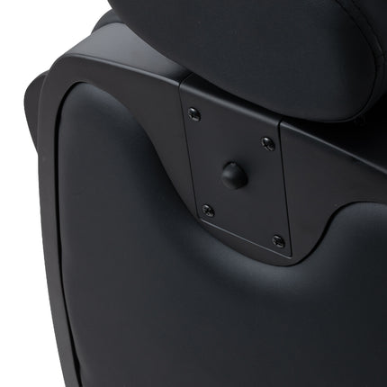 Barber chair with massage function Gabbiano Francesco black with a black base