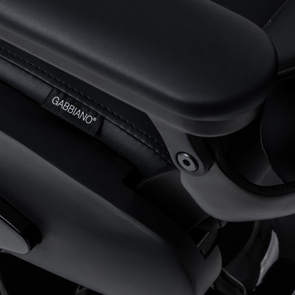 Barber chair with massage function Gabbiano Francesco black with a black base
