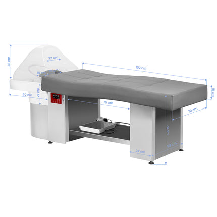 Gabbiano Head Spa 017 hair washing bed grey