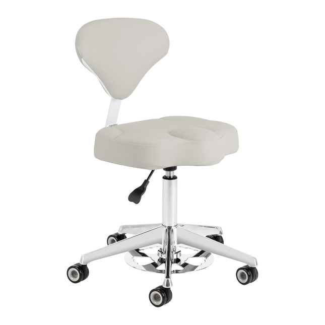 Beauty stool AZZURRO 156-F with Bump-Up Height Control – gray