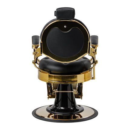 Barber chair Gabbiano Niccolo black with gold base