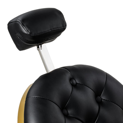 Barber chair Gabbiano Niccolo black with gold base