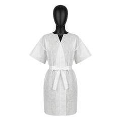 Wegwerp Badjas met Korte Mouwen 10 Stuks – Hygiënische Kimono voor Beautysalon, Massage en SPA – foto 1