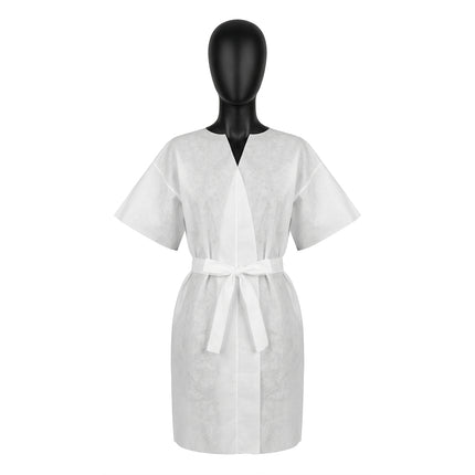 Disposable short sleeve bathrobe 10 pcs
