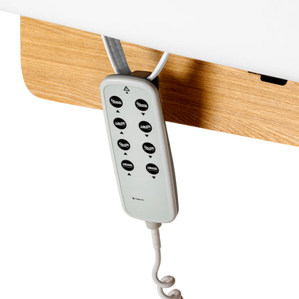 Sillon Siesta table de soins SPA électrique – blanc, piètement bois clair – photo 7