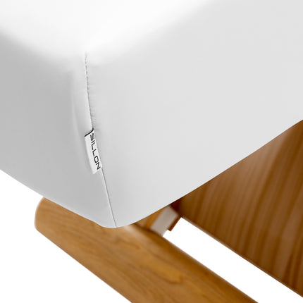 Sillon Siesta table de soins SPA électrique – blanc, piètement bois clair – photo 10