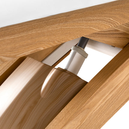 Sillon Siesta table de soins SPA électrique – blanc, piètement bois clair – photo 12