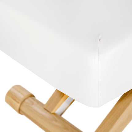 Sillon Siesta table de soins SPA électrique – blanc, piètement bois clair – photo 14