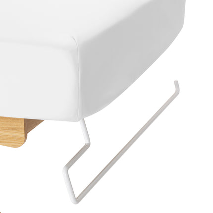 Sillon Siesta table de soins SPA électrique – blanc, piètement bois clair – photo 16