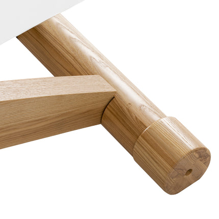 Sillon Siesta table de soins SPA électrique – blanc, piètement bois clair – photo 18