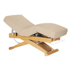 Sillon Siesta table de soins SPA électrique – beige, piètement bois clair – photo 1